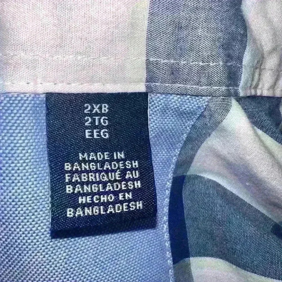 Chaps Sz 2XL Easy Care Plaid Button Down Shirt Casual Office‎ Preppy - Picture 3 of 12